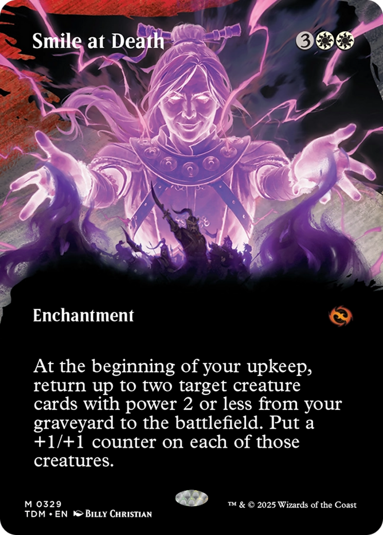 Smile at Death (TDM-329) - Tarkir: Dragonstorm: (Showcase, enchantment) (Borderless)
