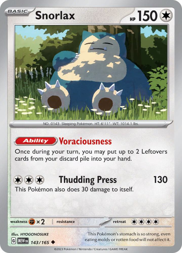 Snorlax (143/165) [SV Scarlet and Violet 151]