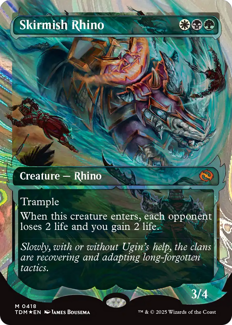 Skirmish Rhino (TDM-418) - Tarkir: Dragonstorm: (Showcase) Foil