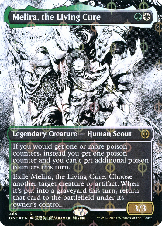 Melira, the Living Cure (ONE-469) - Phyrexia: All Will Be One: (Showcase) (Borderless) Foil