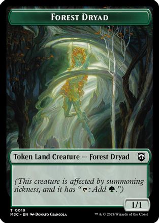 Forest Dryad // Boar Double-Sided Token (M3C-19 // 17) - Modern Horizons 3 Commander