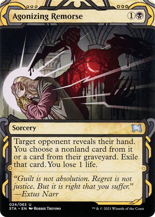 Agonizing Remorse (STA-024) - Strixhaven Mystical Archive: (Showcase) (Borderless) Foil