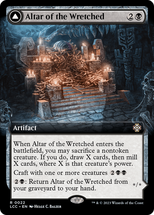 Altar of the Wretched // Wretched Bonemass (LCC-022) - The Lost Caverns of Ixalan Commander: (Extended Art)