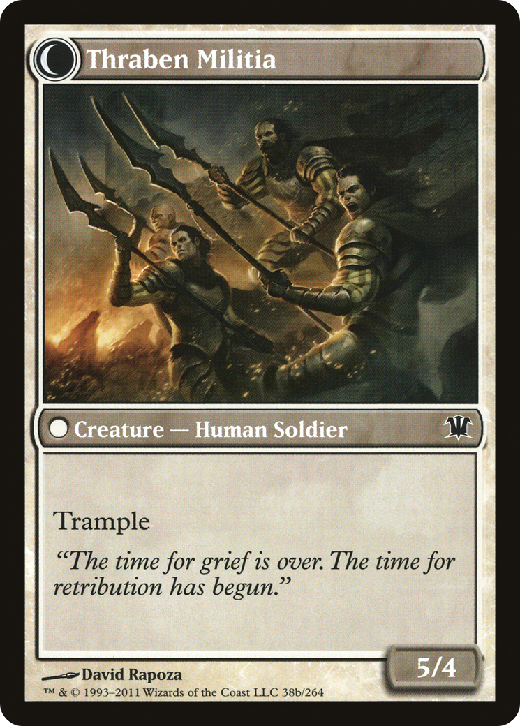 Thraben Sentry // Thraben Militia (ISD-038) - Innistrad: (Double Faced Transform) Foil