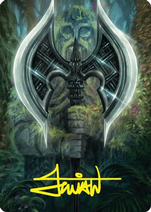 Leyline Axe Art Card (18/54) (Gold-Stamped Signature) (ASFDN-049) - Art Series: Foundations