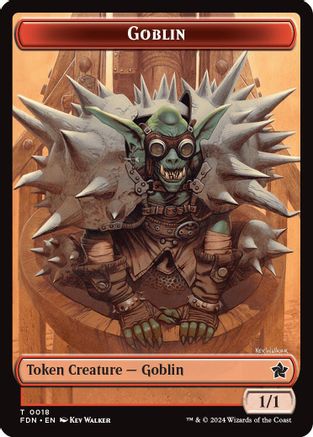 Goblin // Treasure Double-Sided Token (FDN-18 // 23) - Foundations