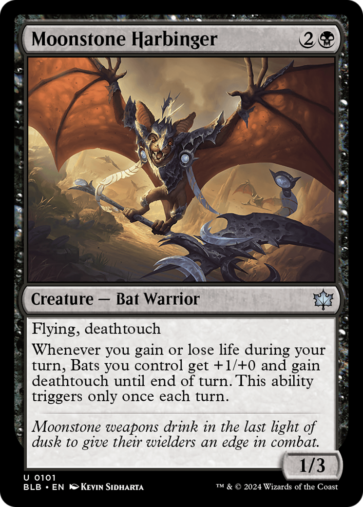 Moonstone Harbinger (BLB-101) - Bloomburrow Foil