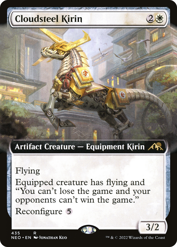 Cloudsteel Kirin (NEO-435) - Kamigawa: Neon Dynasty: (Extended Art)