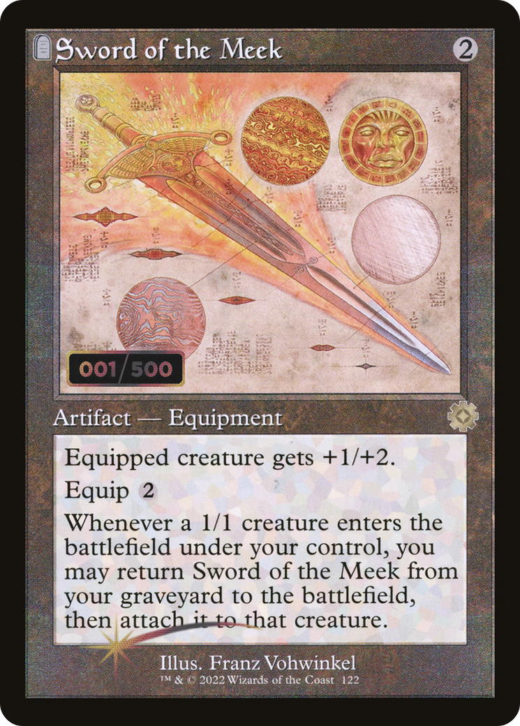 Sword of the Meek (BRR-122) - The Brothers' War Retro Artifacts: (tombstone) Foil