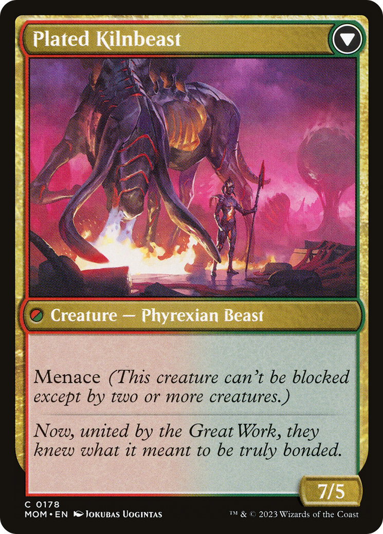 Bonded Herdbeast // Plated Kilnbeast (MOM-178) - March of the Machine Foil