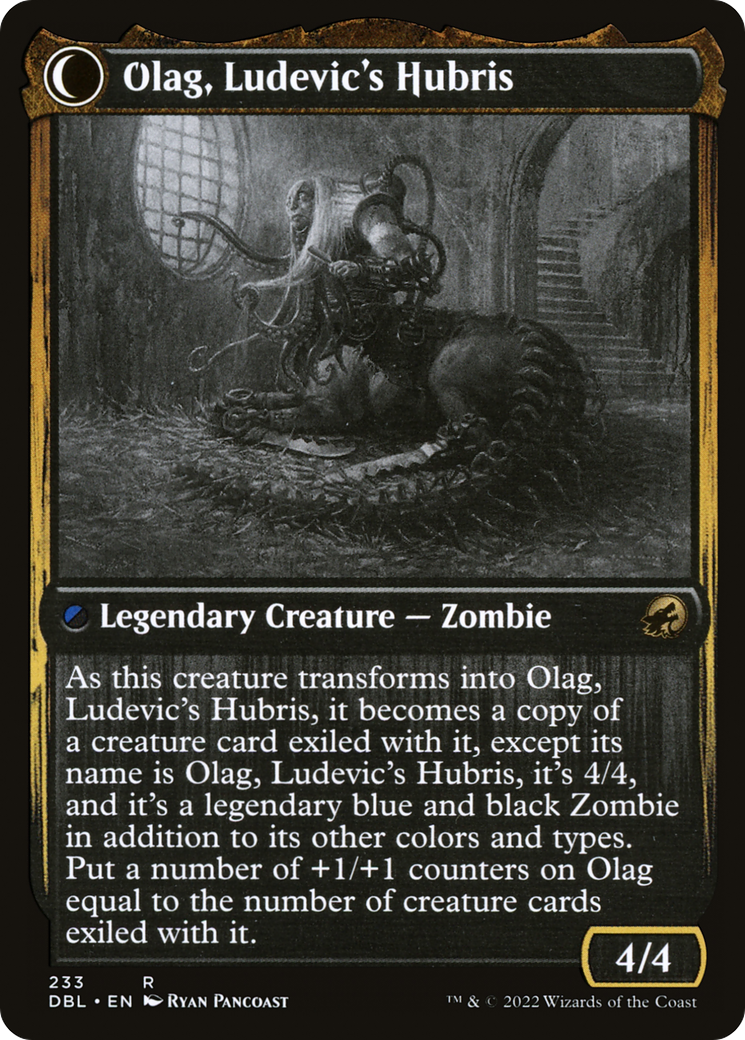 Ludevic, Necrogenius // Olag, Ludevic's Hubris (DBL-233) - Innistrad: Double Feature: (Double Faced Transform) Foil