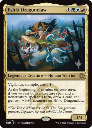 Eshki Dragonclaw (PPTDM-182) - Promo Pack: Tarkir: Dragonstorm Foil