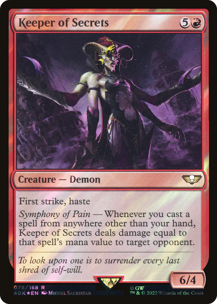 Keeper of Secrets (40K-078) - Warhammer 40,000 Commander Foil