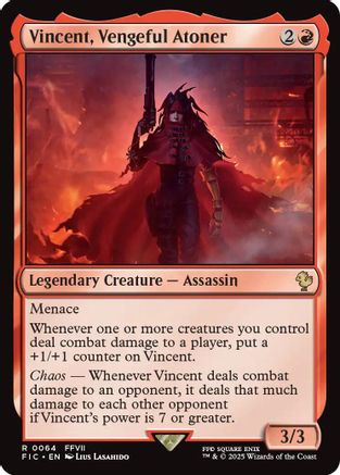 Vincent, Vengeful Atoner (FIC-064) - Commander: FINAL FANTASY