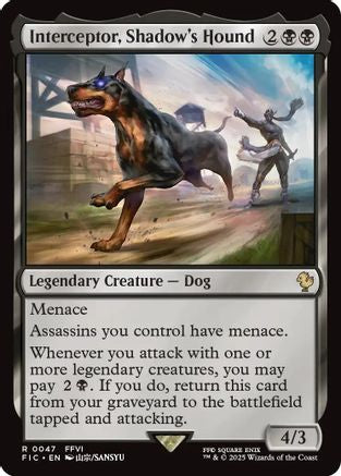 Interceptor, Shadow's Hound (Surge Foil) (FIC-047) - Commander: FINAL FANTASY Foil