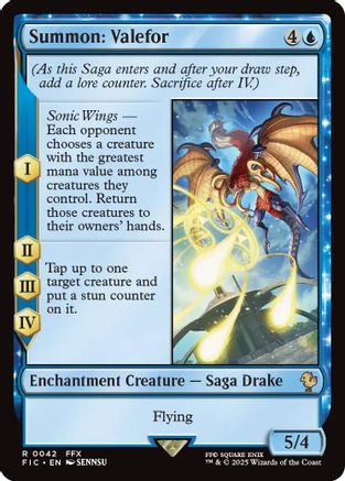 Summon: Valefor (Surge Foil) (FIC-042) - Commander: FINAL FANTASY Foil