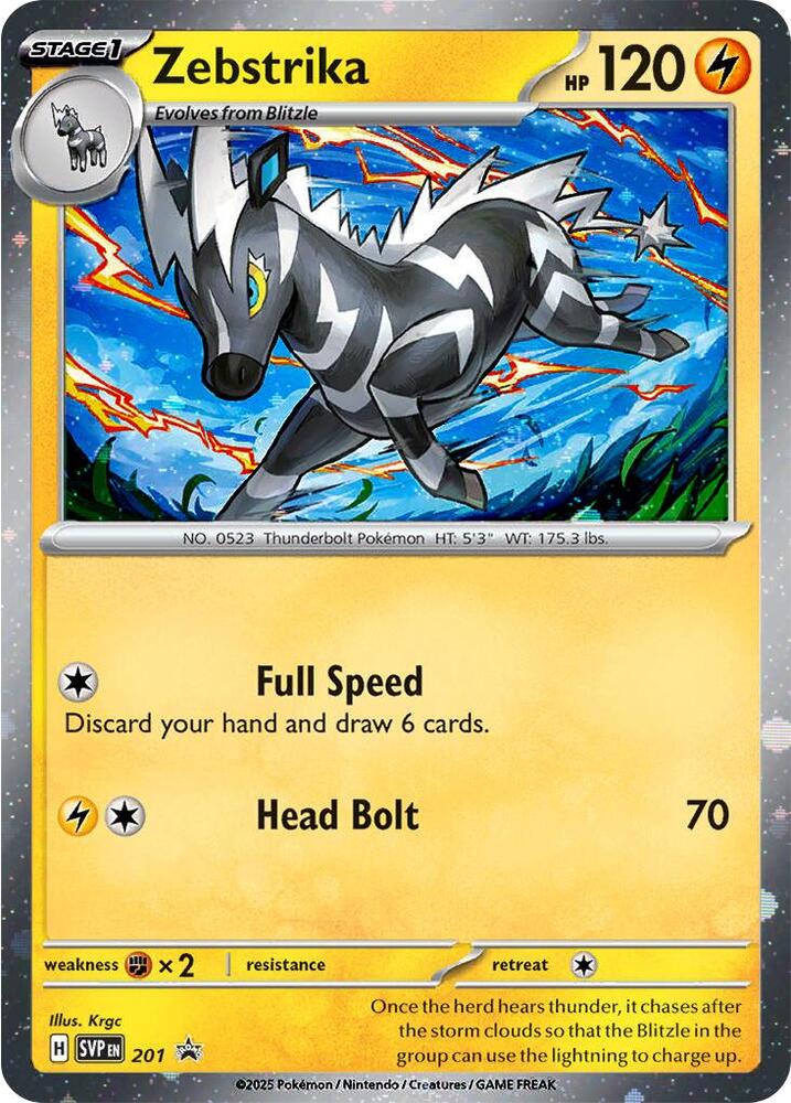 Zebstrika - 201 (Cosmos Holo) [SV Scarlet and Violet Promo Cards]