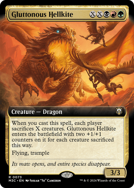 Gluttonous Hellkite (M3C-073) - Modern Horizons 3 Commander: (Extended Art) Foil