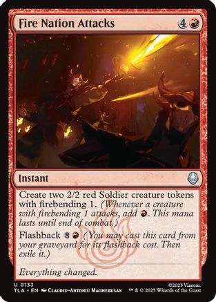 Fire Nation Attacks (TLA-133) - Avatar: The Last Airbender Foil