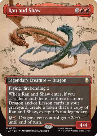 Ran and Shaw (Borderless) (TLA-325) - Avatar: The Last Airbender Foil
