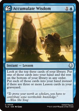 Accumulate Wisdom (TLA-044) - Avatar: The Last Airbender Foil
