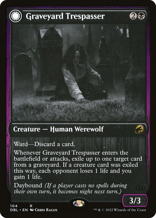 Graveyard Trespasser // Graveyard Glutton (DBL-104) - Innistrad: Double Feature