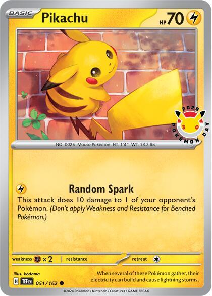 Pikachu (Pokemon Day 2026) (051/162) [Miscellaneous Cards and Products]