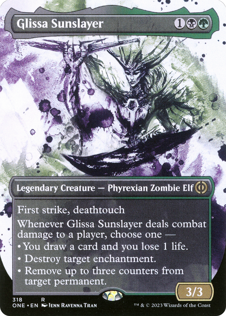 Glissa Sunslayer (ONE-318) - Phyrexia: All Will Be One: (Showcase) (Borderless) Foil