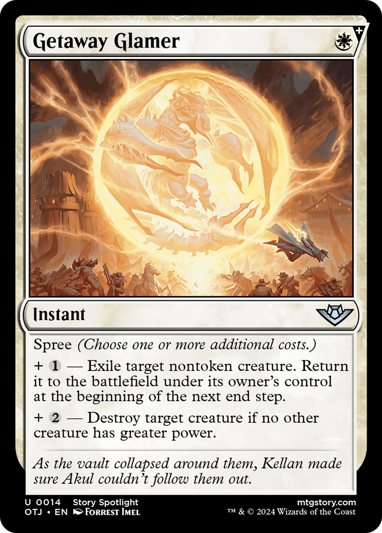 Getaway Glamer (OTJ-014) - Outlaws of Thunder Junction: (spree)