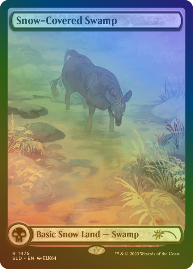 Snow-Covered Swamp (SLD-1475) - Secret Lair Drop: (Full Art) Foil