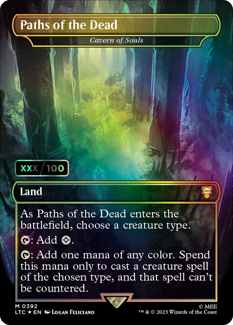Cavern of Souls (LTC-392) - Tales of Middle-earth Commander / Paths of the Dead (Borderless) Foil