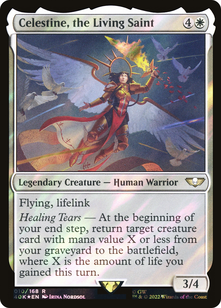 Celestine, the Living Saint (40K-010) - Warhammer 40,000 Commander Foil