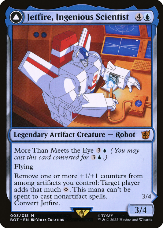 Jetfire, Ingenious Scientist // Jetfire, Air Guardian (BOT-003) - Transformers