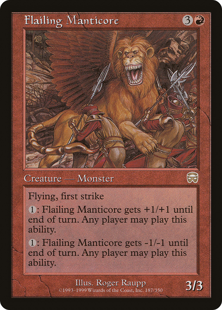 Flailing Manticore (MMQ-187) - Mercadian Masques