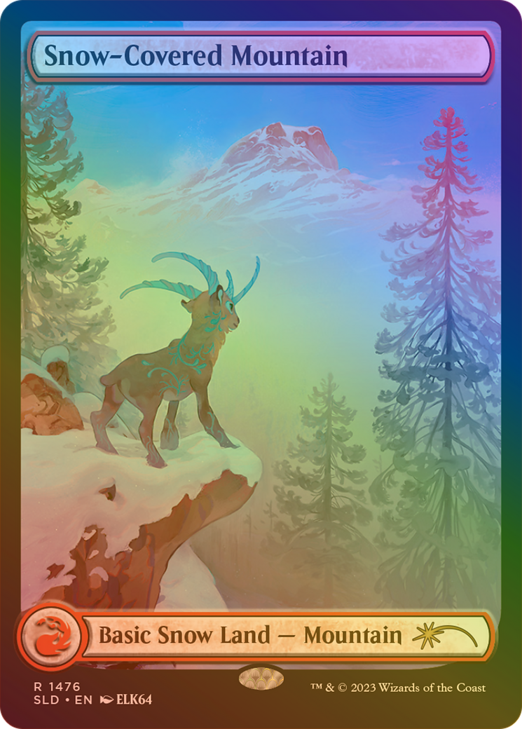 Snow-Covered Mountain (SLD-1476) - Secret Lair Drop: (Full Art) Foil