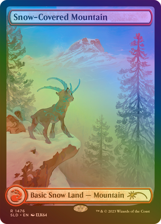 Snow-Covered Mountain (SLD-1476) - Secret Lair Drop: (Full Art) Foil