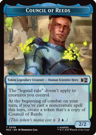 Council of Reeds (008) // Merfolk (006) Double-Sided Token (MSC-8 // 6) - Commander: Marvel Super Heroes