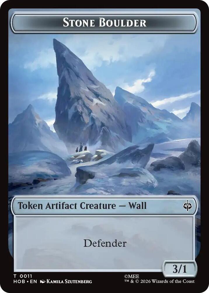 Stone Boulder // Bear Double-Sided Token (11 // 7) [The Hobbit]