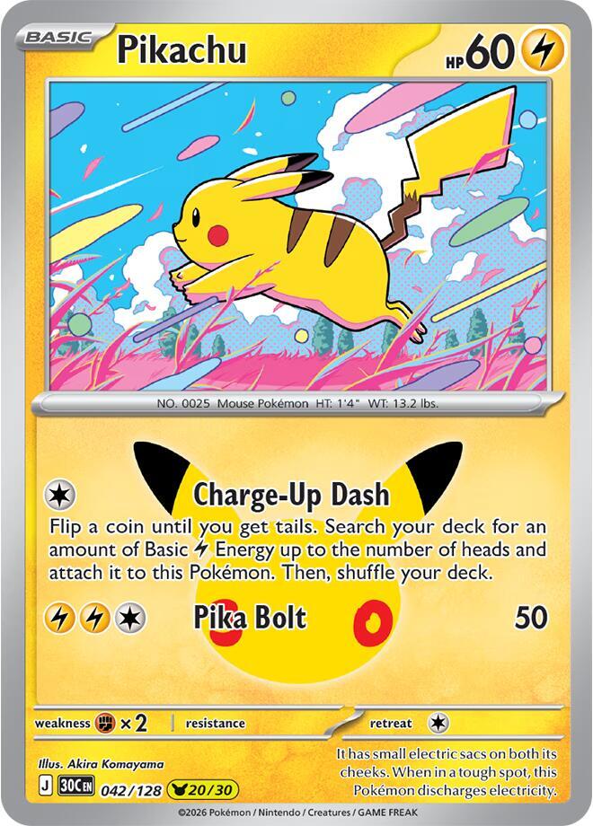Pikachu - 042/128 [ME: 30th Celebration]