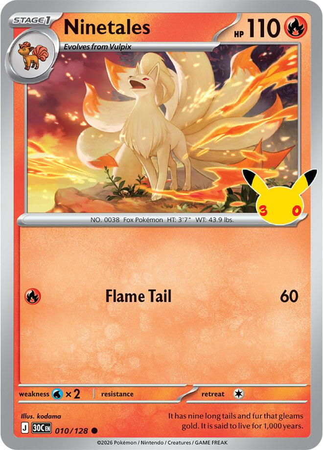 Ninetales (010/128) [ME: 30th Celebration]