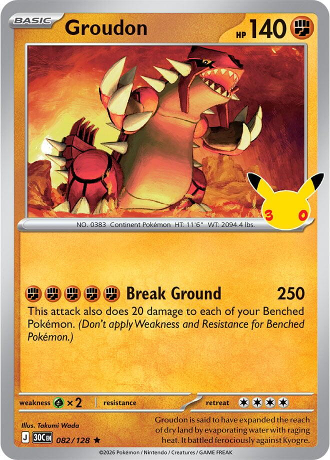 Groudon (082/128) [ME: 30th Celebration]