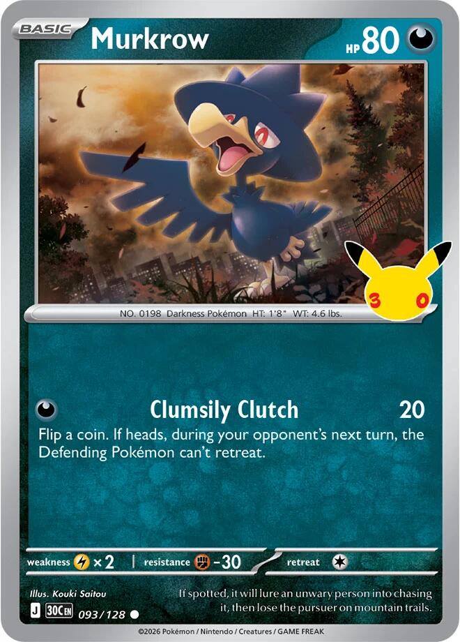 Murkrow (093/128) [ME: 30th Celebration]