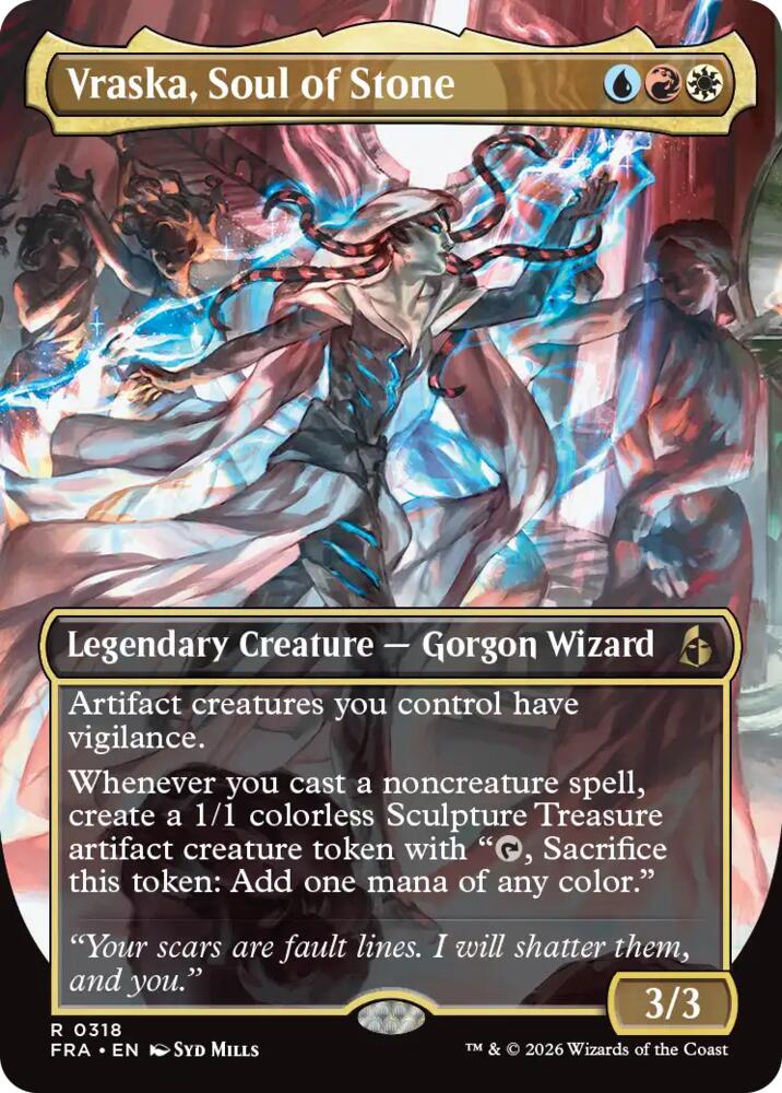 Vraska, Soul of Stone (Borderless) (318) [Reality Fracture]