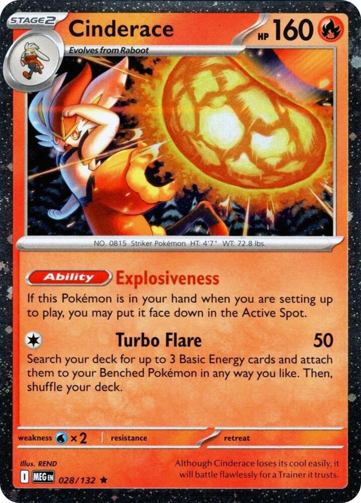 Cinderace - 028/132 (Cosmos Holo) [Blister Exclusives]