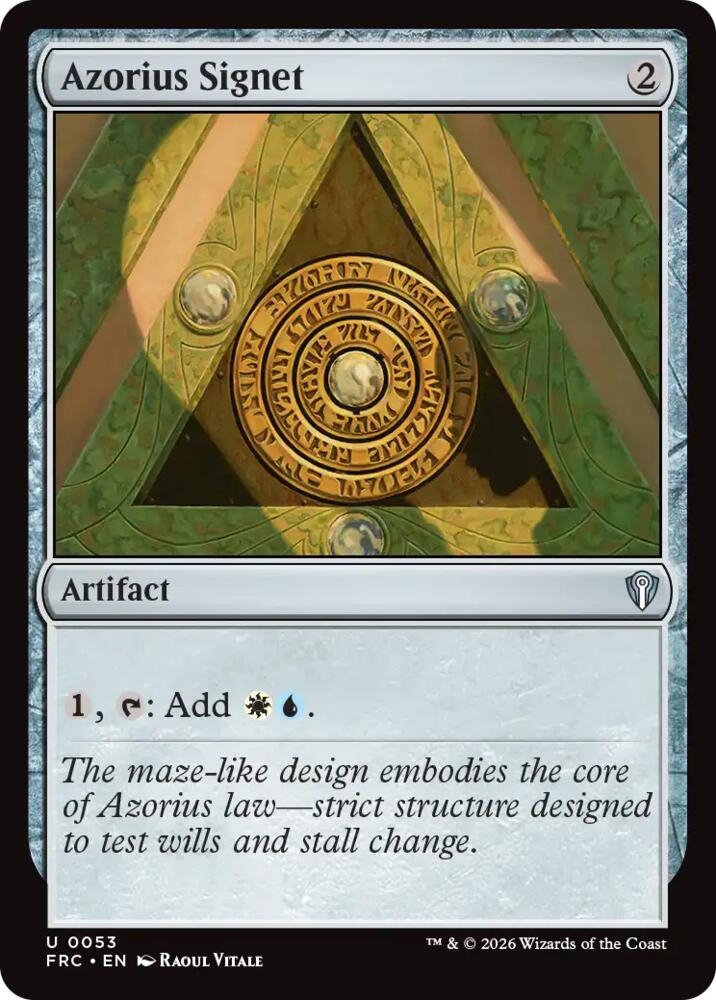 Azorius Signet (53) [Reality Fracture Commander]