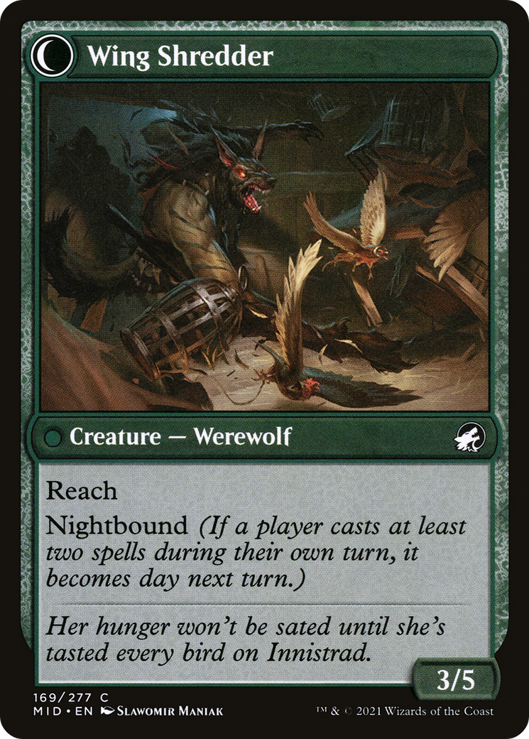 Bird Admirer // Wing Shredder (MID-169) - Innistrad: Midnight Hunt: (Double Faced Transform) Foil