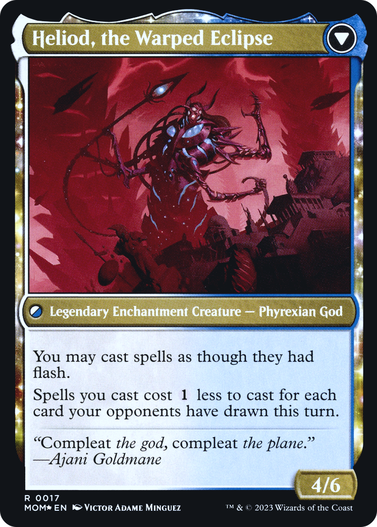 Heliod, the Radiant Dawn // Heliod, the Warped Eclipse (PRE-017) - March of the Machine Promos: (enchantment) Foil