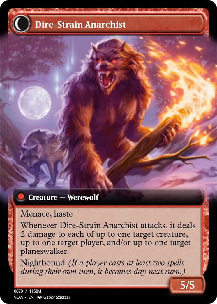 Volatile Arsonist // Dire-Strain Anarchist (PRM-95397) - Magic Online Promos Foil