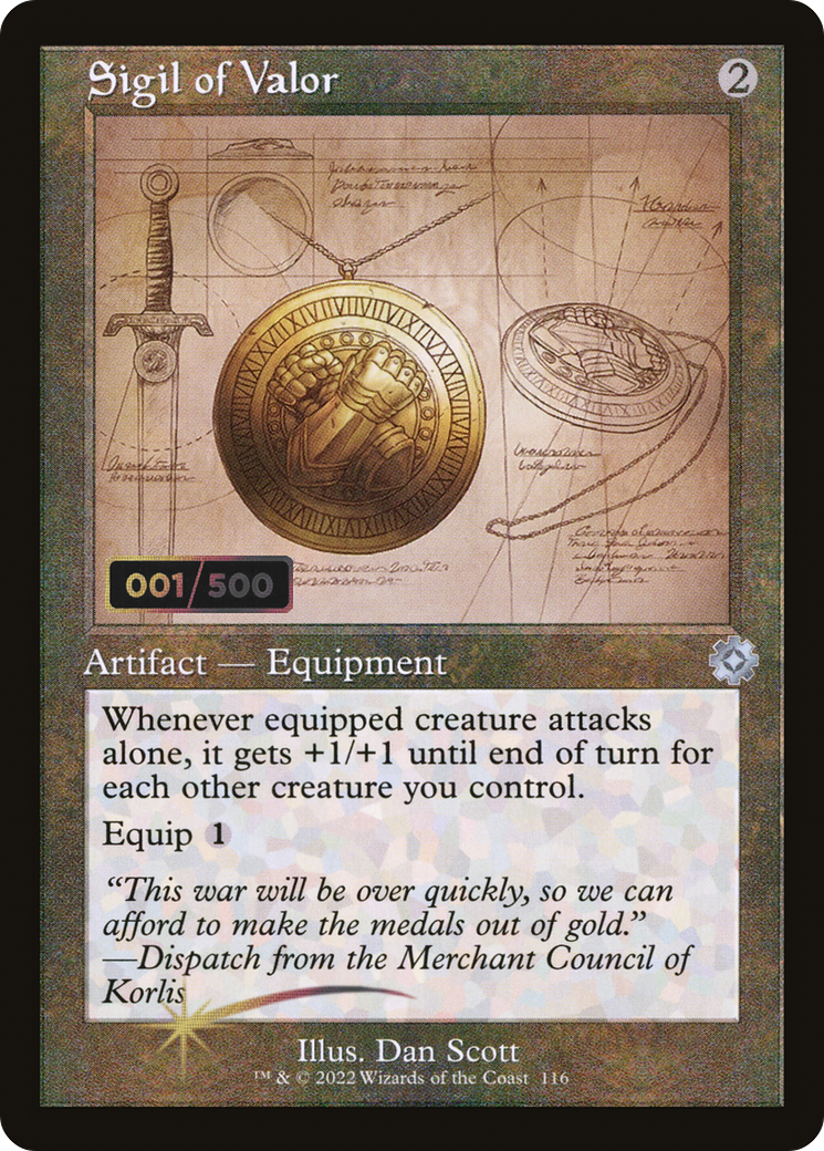 Sigil of Valor (BRR-116) - The Brothers' War Retro Artifacts Foil