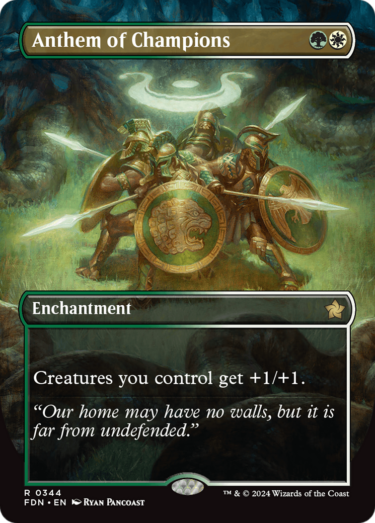 Anthem of Champions (FDN-344) - Foundations: (enchantment) (Borderless)